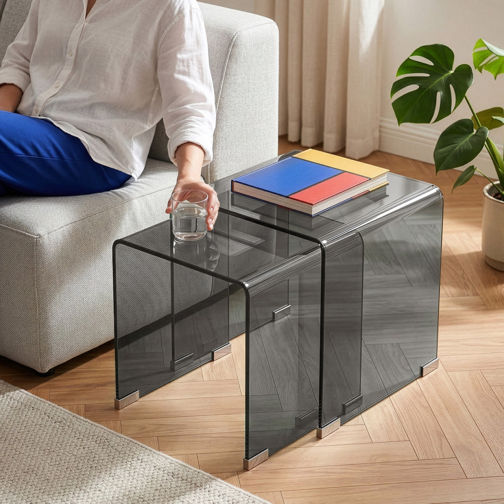 Bijzettafel Kariengem set van 2 [en.casa]