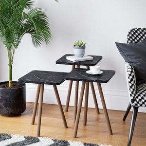 Satztisch Hobro in 3-delige set Vierkant 49x34x34 cm [en.casa] - premiumXL