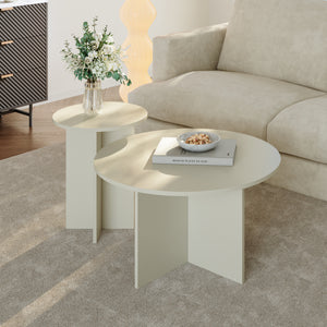 Lot de 2 tables basses gigognes Verummetka [en.casa]