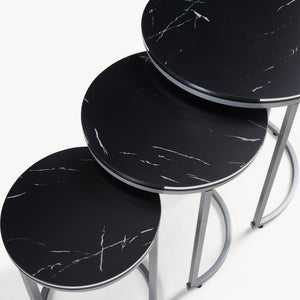 Set de 3 tables d'appoint Bornholm rondes gigognes [en.casa]