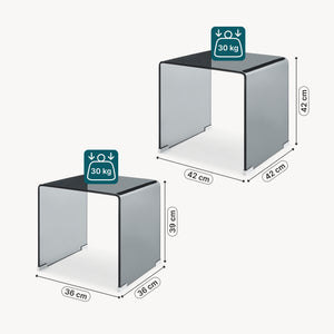 Bijzettafel Kariengem set van 2 [en.casa]