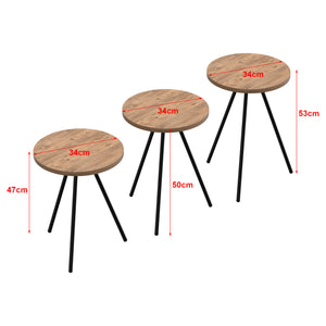 [en.casa] Bijzettafel Ølgod rond set van 3 - 4 varianten