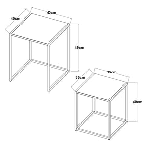 Bijzettafel Vejen set van 2 [en.casa]