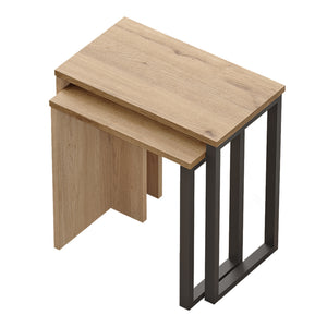 Lot de 2 tables basses gigognes Vesanto de tailles différentes [en.casa]