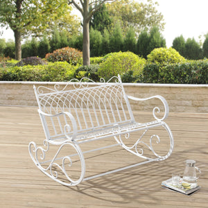 Banc à Bascule Greenough Vintage Métal 85 x 113 x 95 cm couleurs différentes [en.casa]