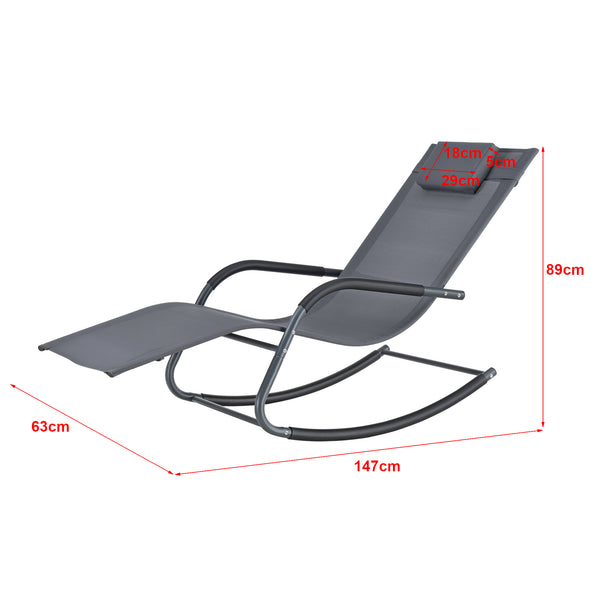 Bain de Soleil à Bascule Caracena  Acier Textile couleurs différentes [en.casa]