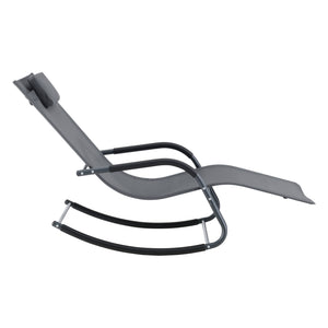 Bain de Soleil à Bascule Caracena  Acier Textile couleurs différentes [en.casa]