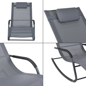 Ligstoel Caracena schommelstoel 147x63x89 cm set van 2 - 2 varianten