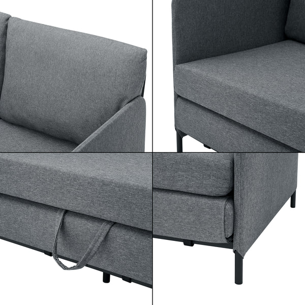Canapé 2 places convertible Soini 78 x 125 x 67 cm [en.casa]