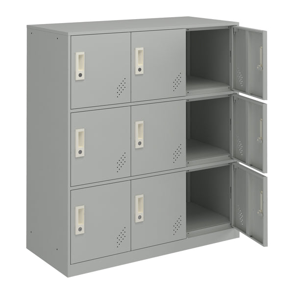 [en.casa] Metalen kast Rautavaara 100x90x40 cm lichtgrijs - 3 varianten