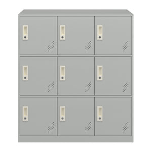 [en.casa] Metalen kast Rautavaara 100x90x40 cm lichtgrijs - 3 varianten