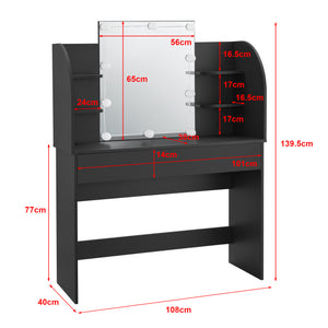 Coiffeuse - Table de maquillage Köla à 10 LED [en.casa]