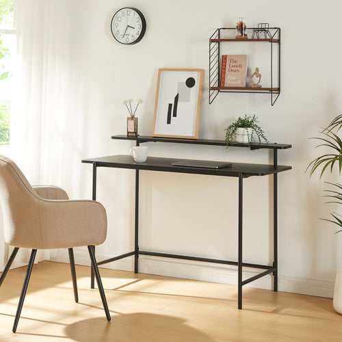 Schreibtisch Samnanger 120x55x88 cm Zwart [en.casa] - premiumXL