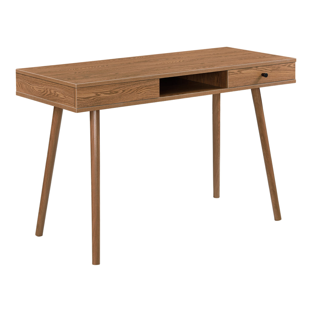 Schreibtisch Habo met opbergruimte en lade 115x48x74cm Donkere houttint en.casa - premiumXL