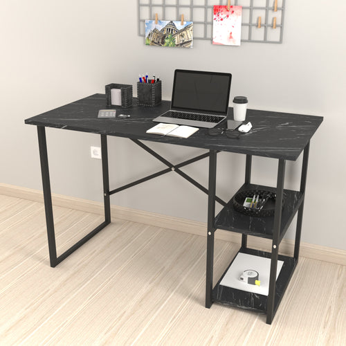 Bureau Nittedal met rek 120x60x75cm in verschillende kleuren [en.casa] - premiumXL