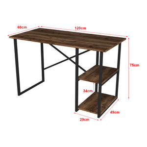 [en.casa] Bureau Nittedal laptoptafel 75x120x60 cm - 4 varianten