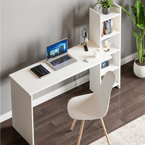 Bureau Chagtuniejle met geïntegreerd opbergrek 150x45x120 cm [en.casa]