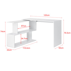 Hoekbureau met open kast Arendal 120x50x76,5 cm - verschillende kleuren
