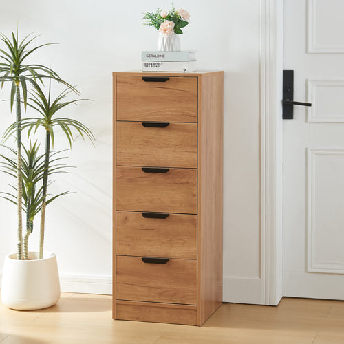 Commode Varkaus MDF effet chêne [en.casa]