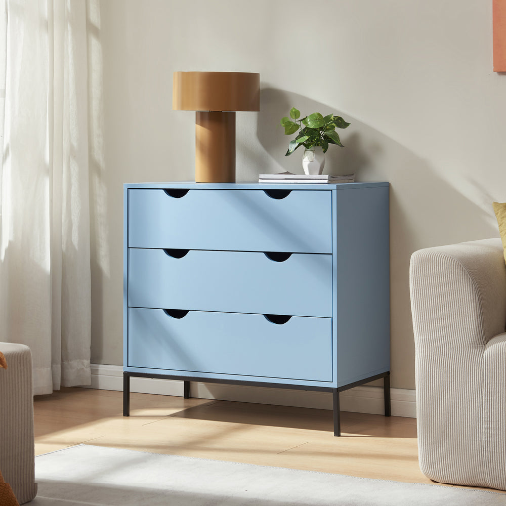 Ladekast Colwyn 78x80x40 cm Blauw [en.casa]