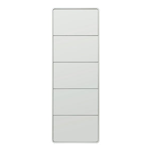 Schoenenkast Aure met spiegels en vouwdeuren wit [en.casa]
