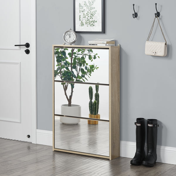 Meuble à chaussures Lund avec miroir [en.casa] 