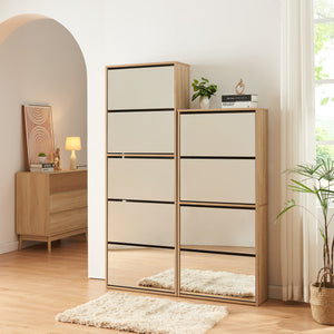 Meuble à chaussures Lund avec miroir [en.casa] 
