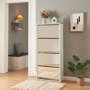 Meuble à chaussures Lund avec miroir [en.casa] 