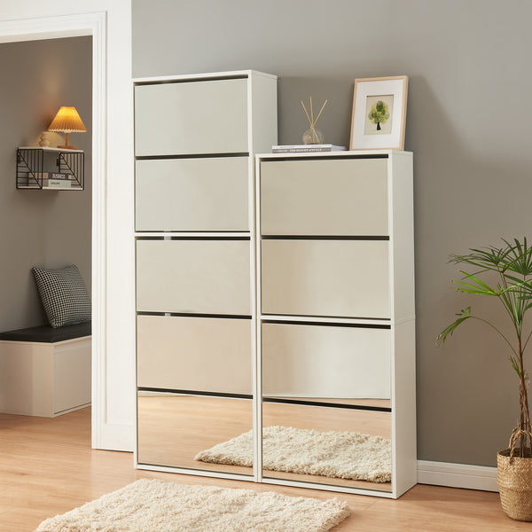 Meuble à chaussures Lund avec miroir [en.casa] 