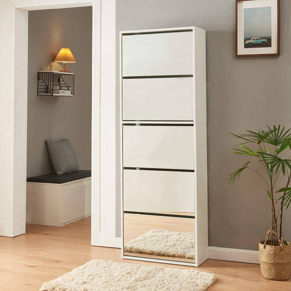Meuble à chaussures Lund avec miroir [en.casa] 