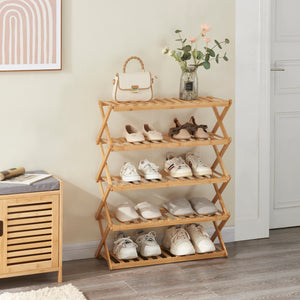 Étagère à chaussures pliable Fitzbek [en.casa] - premiumXL