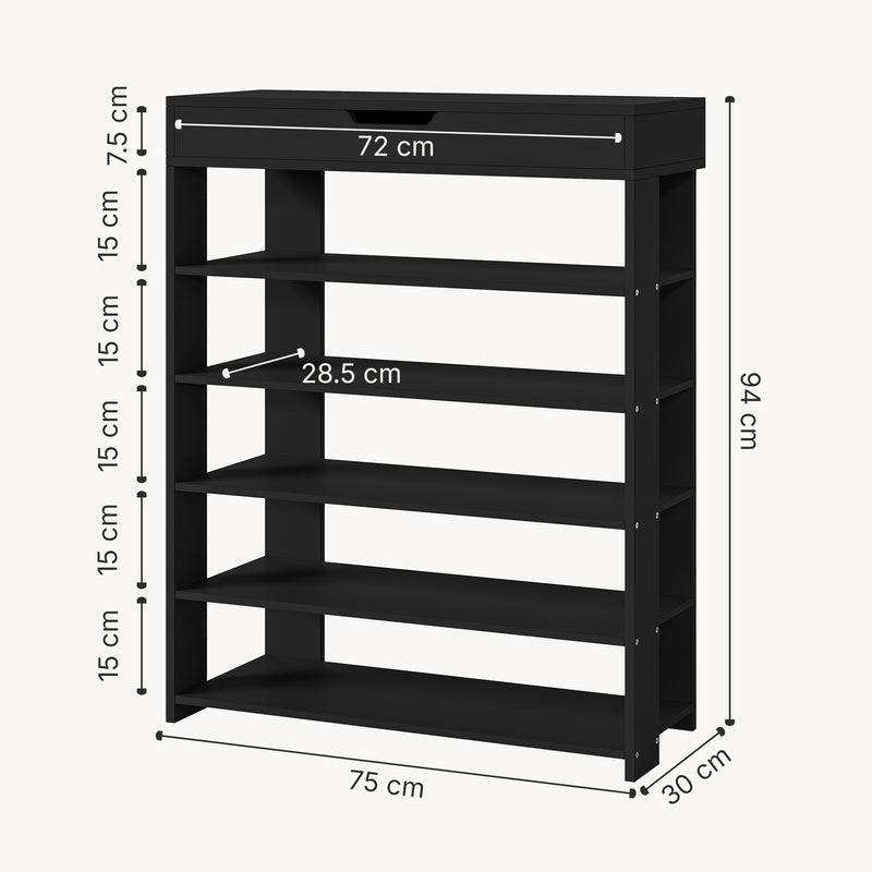 Maatschets Staande kast Boppeelo 94x75x30 cm [en.casa]