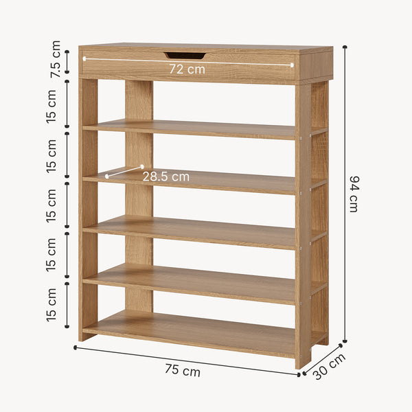 Staande kast Boppeelo 94x75x30 cm [en.casa]