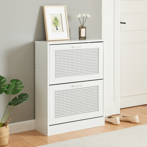 Meuble à chaussures Vesilahti blanc [en.casa]