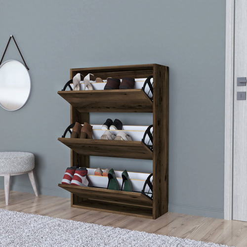 Armoire à chaussures Aurskog 110x73,5x24cm différentes couleurs [en.casa] - premiumXL