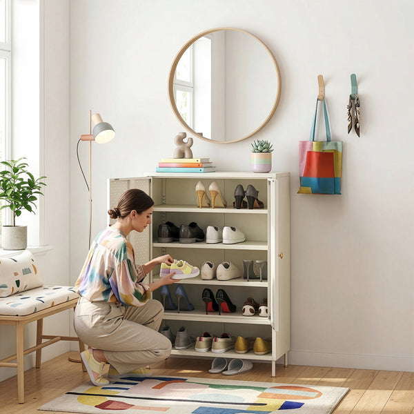 Meuble à chaussures Coleraine acier [en.casa]