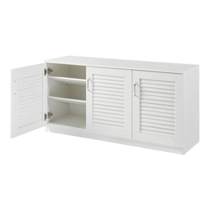 Schoenenkast Løten 62x125x36 cm wit [en.casa]
