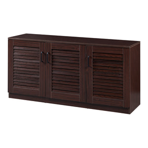 Schoenenkast Løten 62x125x36 cm wengé [en.casa]