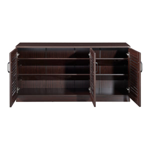 Schoenenkast Løten 62x125x36 cm wengé [en.casa]