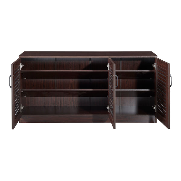 Schoenenkast Løten 62x125x36 cm wengé [en.casa]