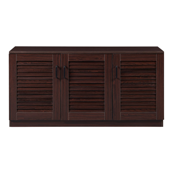 Schoenenkast Løten 62x125x36 cm wengé [en.casa]