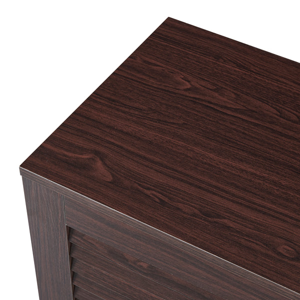 Schoenenkast Løten 62x125x36 cm wengé [en.casa]