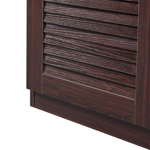 Schoenenkast Løten 62x125x36 cm wengé [en.casa]