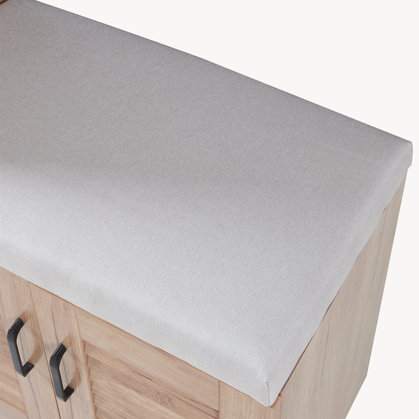 Schoenenkast Løten 97x120x36 cm eikenkleurig [en.casa]