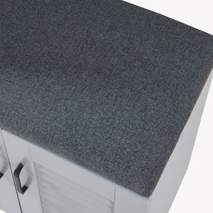 Schoenenkast Løten 97x120x36 cm grijs [en.casa]