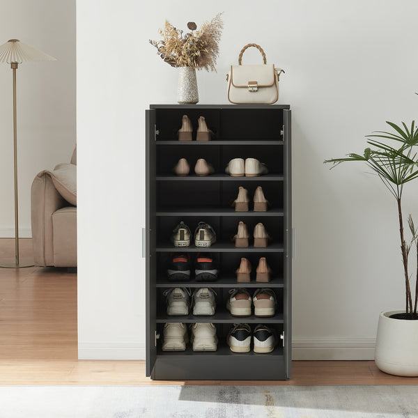 Armoire à chaussures Notribontaa avec 2 portes 108 x 55 x 35 cm [en.casa] 
