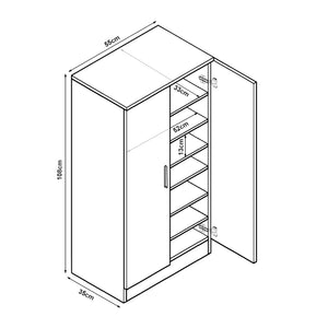 Schoenenkast Notribontaa 108x55x35 cm [en.casa]
