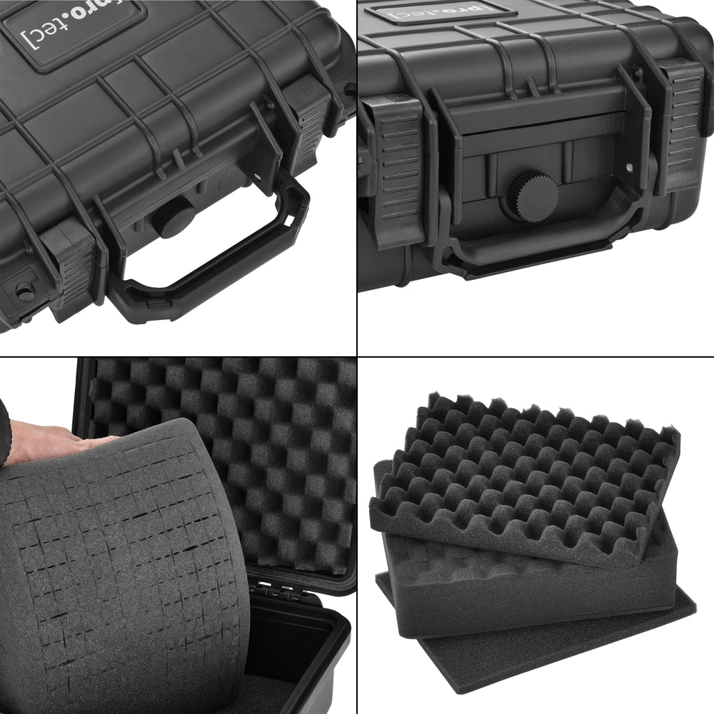 Valise pour appareil photo Protection IP55 Plusieurs tailles Noir [pro.tec] 