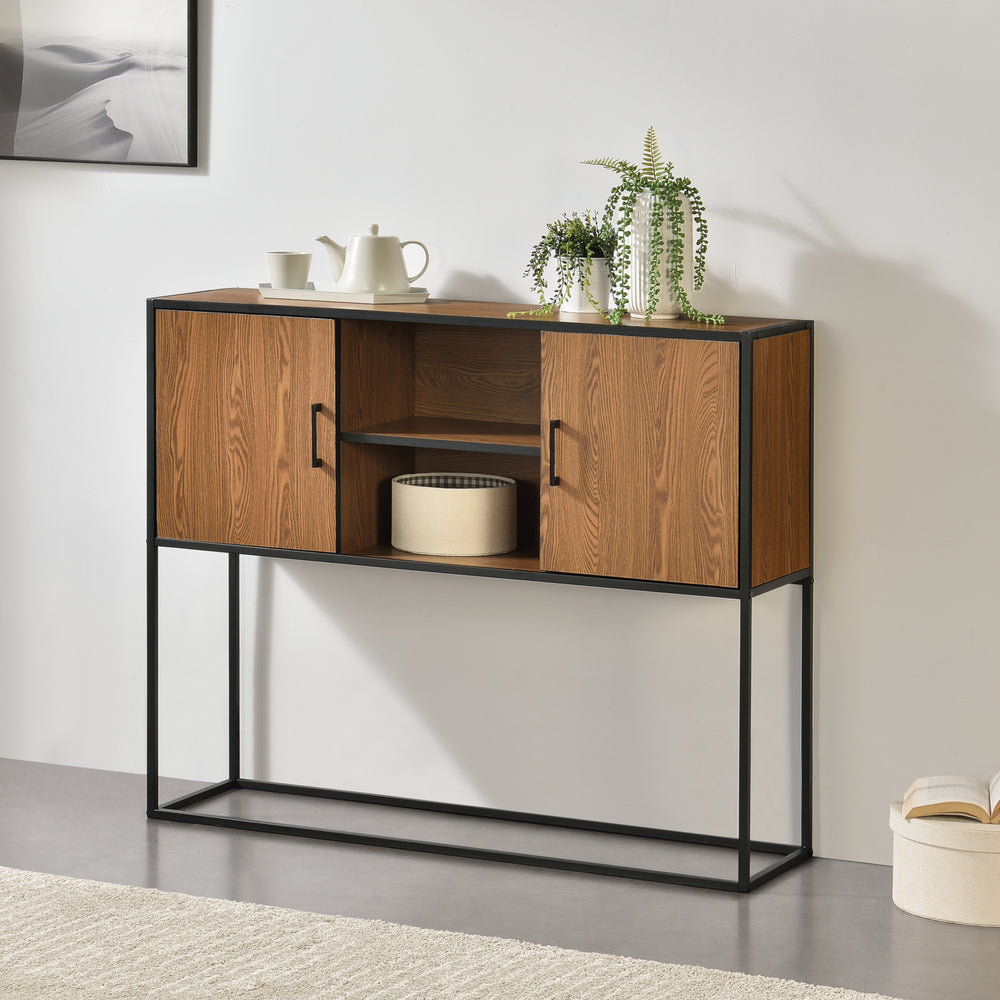 Buffet Motala avec étagère et portes d’armoire diff. couleurs [en.casa] - premiumXL