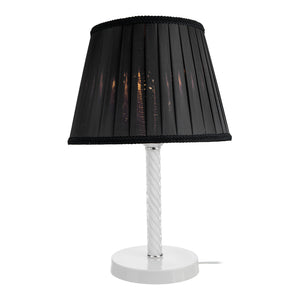 Lampe de bureau Kilbride en métal verre textile 40 cm E27 [lux.pro]